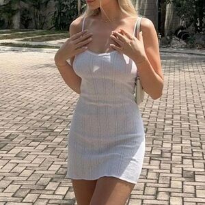 Women Summer cottage white Lace Patchwork Bow Floral Slip Mini Dress Women